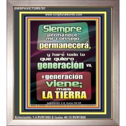 generación en generación tu palabra permanece en los cielos   Versículos de la Biblia Arte de la pared   (GWSPAVICTOR9781)   "14x16"