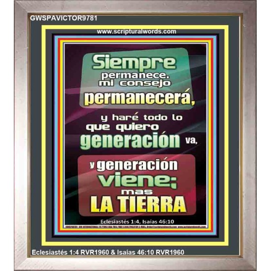 generación en generación tu palabra permanece en los cielos   Versículos de la Biblia Arte de la pared   (GWSPAVICTOR9781)   